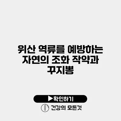 위산 역류를 예방하는 자연의 조화 작약과 꾸지뽕