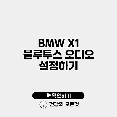 BMW X1 블루투스 오디오 설정하기