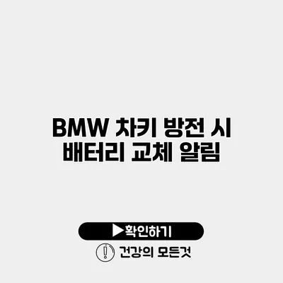 BMW 차키 방전 시 배터리 교체 알림