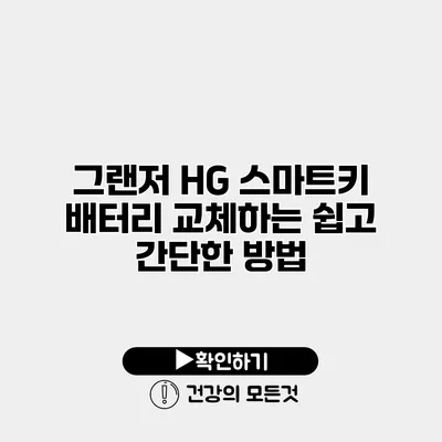 그랜저 HG 스마트키 배터리 교체하는 쉽고 간단한 방법