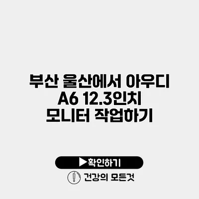 부산 울산에서 아우디 A6 12.3인치 모니터 작업하기