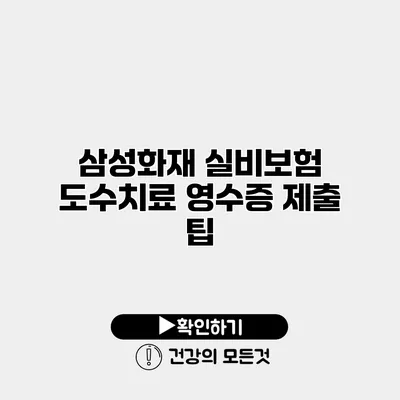 삼성화재 실비보험 도수치료 영수증 제출 팁