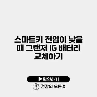 스마트키 전압이 낮을 때? 그랜저 IG 배터리 교체하기