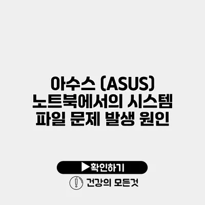아수스 (ASUS) 노트북에서의 시스템 파일 문제 발생 원인