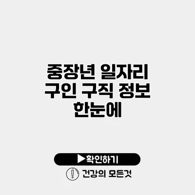 중장년 일자리 구인 구직 정보 한눈에