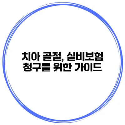 치아 골절, 실비보험 청구를 위한 가이드