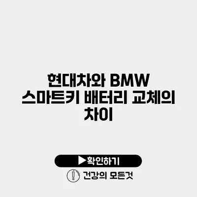 현대차와 BMW 스마트키 배터리 교체의 차이
